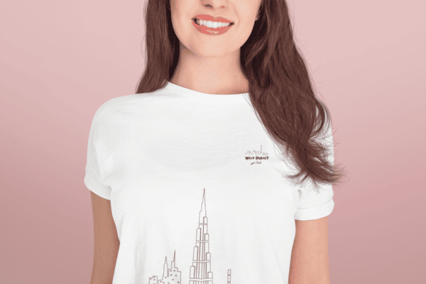 Damen-T-Shirt mit "Dubai" und Skyline! – Bild 2
